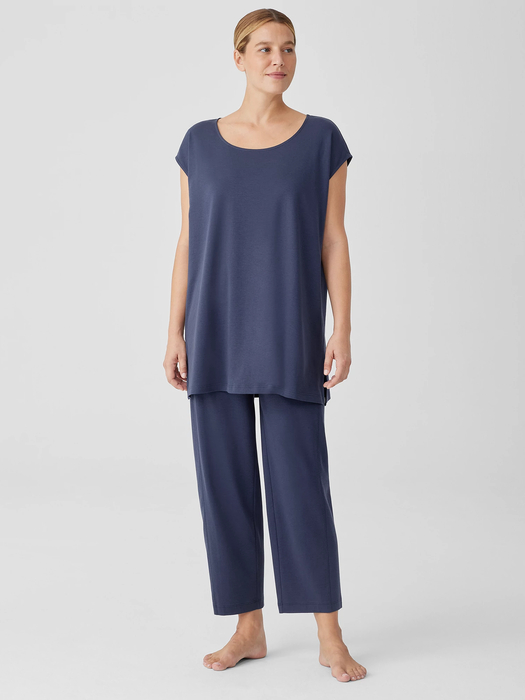 Organic Cotton Interlock Scoop Neck Sleep Tee - Eileen Fisher Outlet