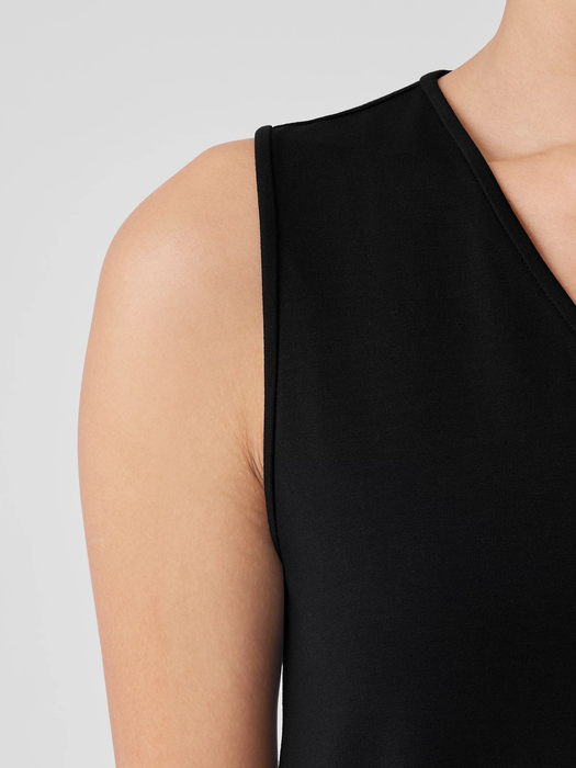 Stretch Jersey Knit V-Neck Tank - Eileen Fisher Outlet