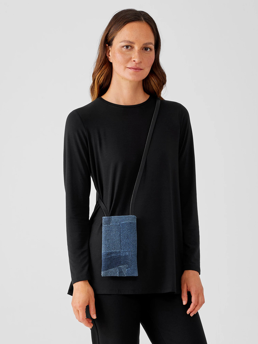 Waste No More Denim Phone Pouch - Eileen Fisher Outlet