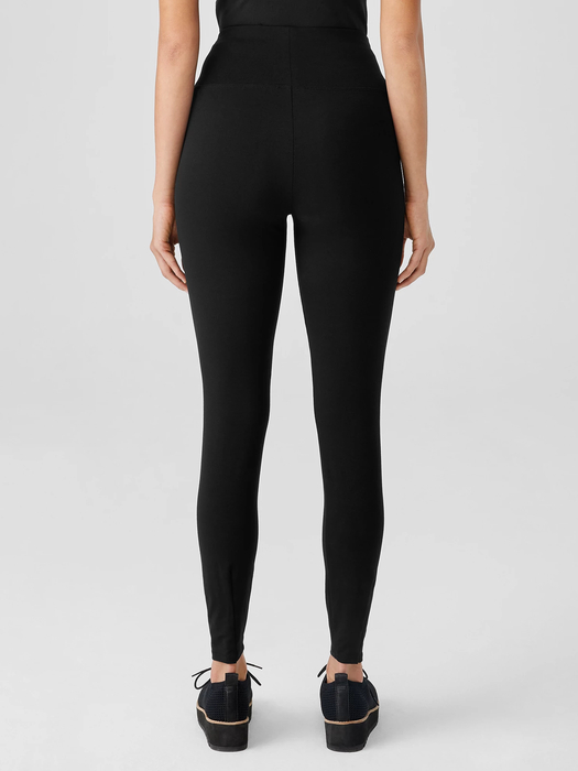 Stretch Jersey Knit High-Waisted Leggings - Eileen Fisher Outlet