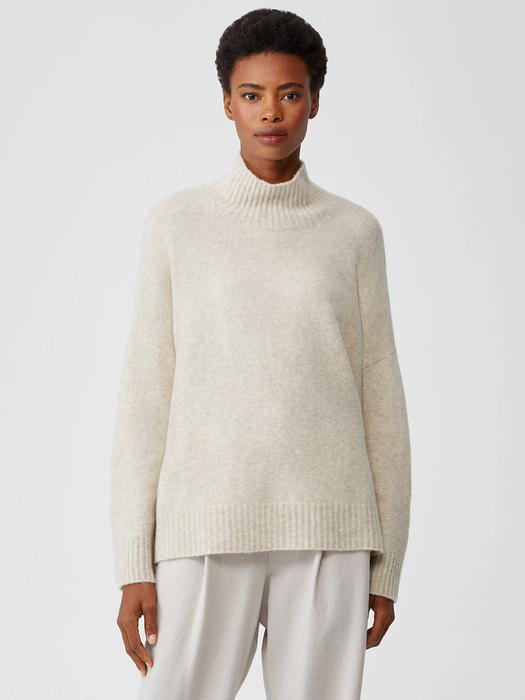 Cashmere Silk Bliss Turtleneck Box-Top - Eileen Fisher Outlet