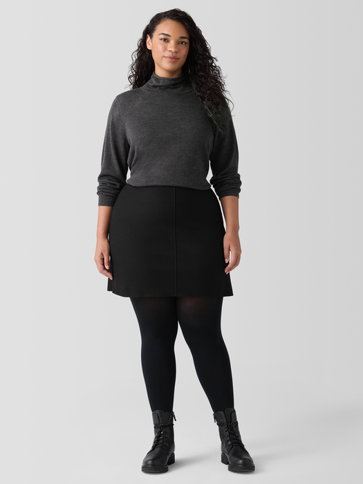 Felted Wool Jersey Mini Skirt in Regenerative Wool - Eileen Fisher Outlet