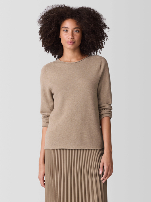 Italian Cashmere Crew Neck Top - Eileen Fisher Outlet