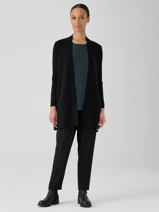 Fine MerinoCardigan in Regenerative Wool - Eileen Fisher Outlet