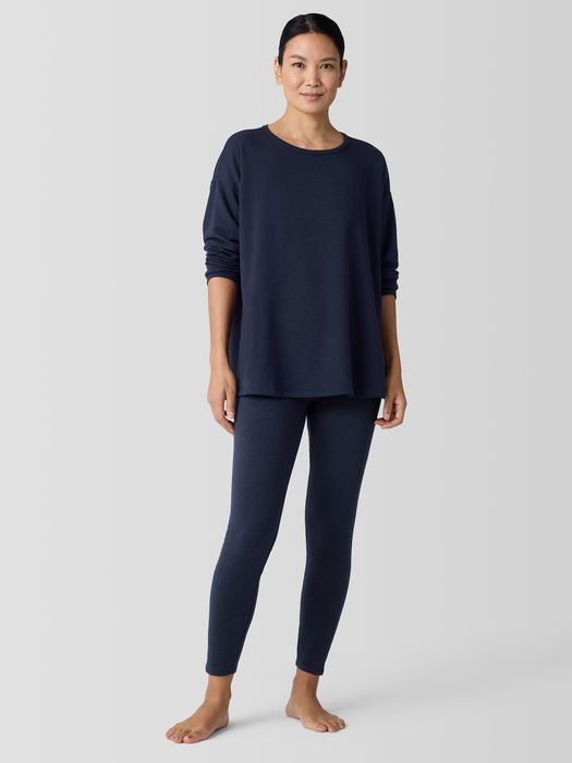 Cozy Brushed Terry Hug Long Box-Top - Eileen Fisher Outlet