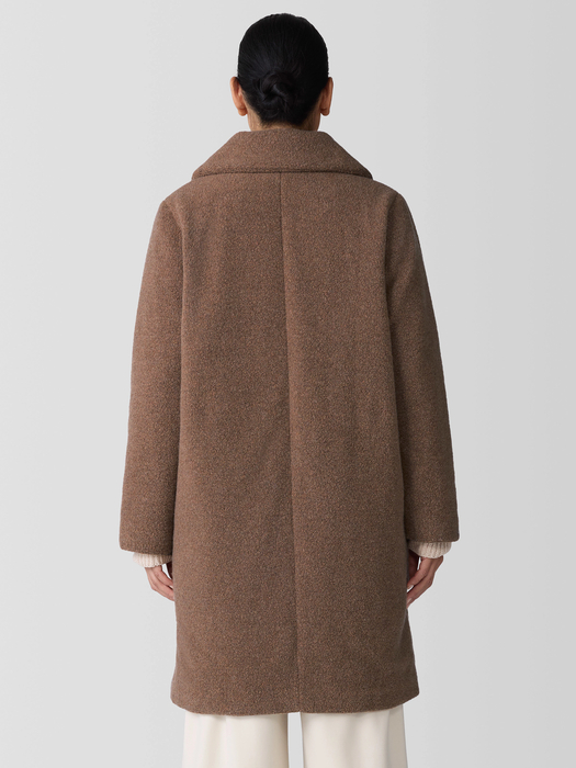 Cozy Recycled Wool Boucle Notch Collar Coat - Eileen Fisher Outlet