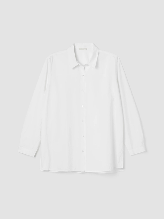 Washed Organic Cotton Poplin Classic Collar Shirt - Eileen Fisher Outlet