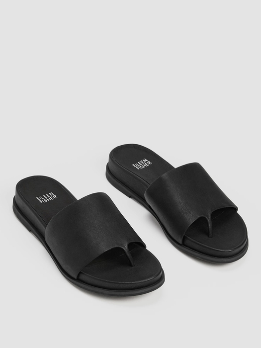 Duet Tumbled Leather Sandal - Eileen Fisher Outlet