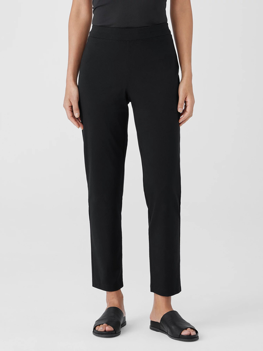 Cotton Blend Ponte Slim Pant - Eileen Fisher Outlet