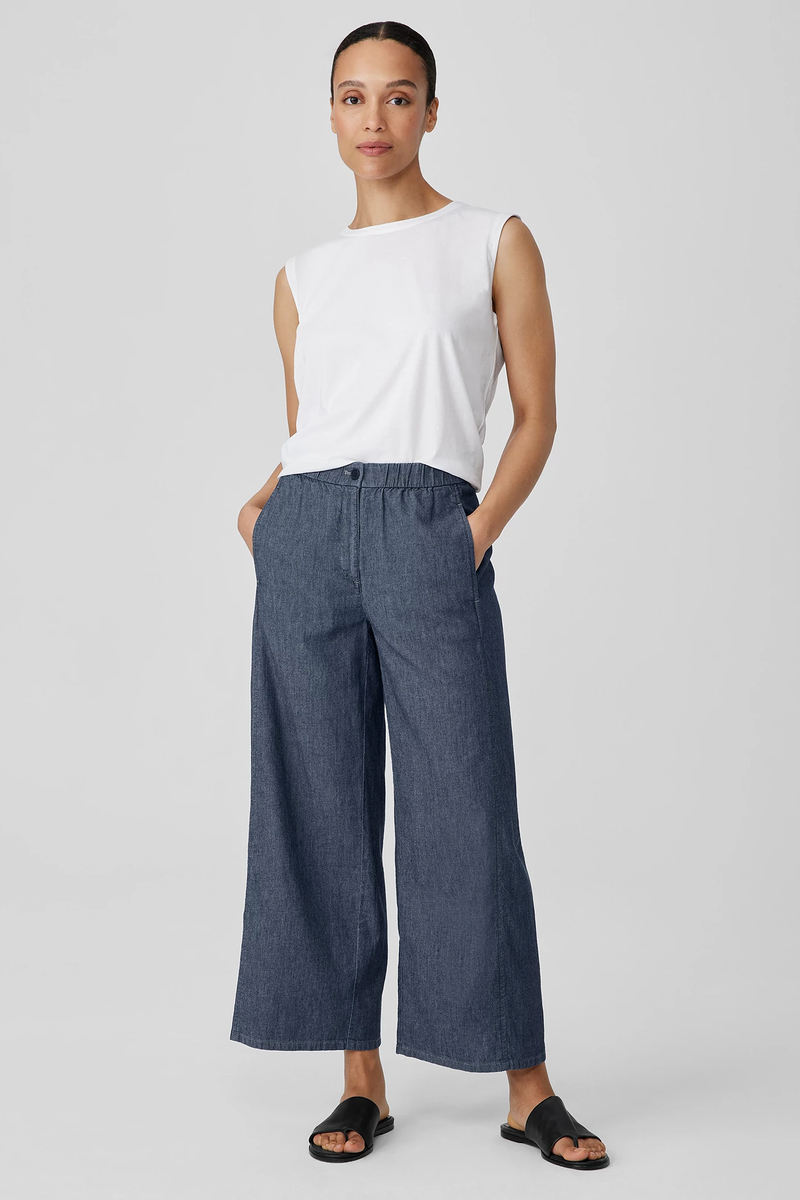 Organic Linen Jersey Crew Neck Tee - Eileen Fisher Outlet