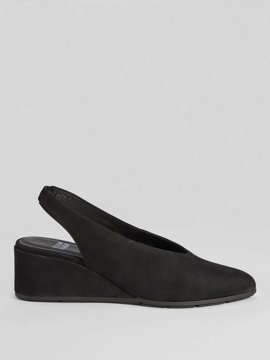 Devi Tumbled Nubuck LeatherSlingback - Eileen Fisher Outlet