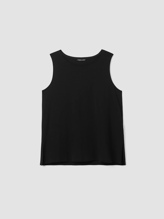 Stretch Jersey Knit Jewel Neck Tank - Eileen Fisher Outlet