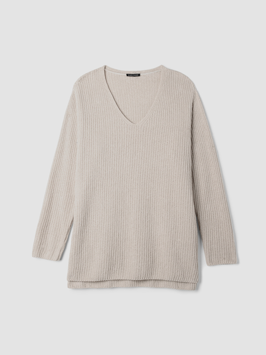 Organic Cotton Chenille V-Neck Top - Eileen Fisher Outlet