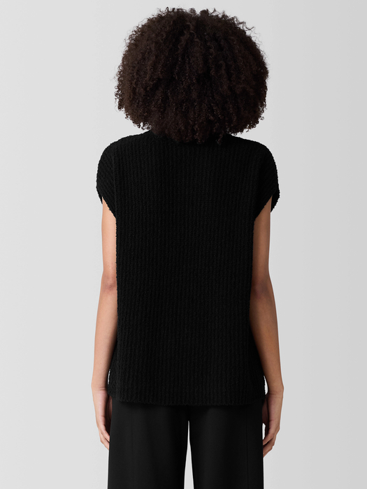 Cotton Fluff Crew Neck Vest - Eileen Fisher Outlet