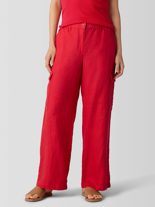 Organic Linen Cargo Pant - Eileen Fisher Outlet