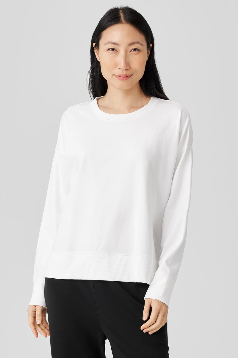 Pima Cotton Stretch Jersey Walking Shorts - Eileen Fisher Outlet