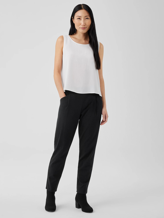 Cotton Blend Ponte Tapered Pant - Eileen Fisher Outlet