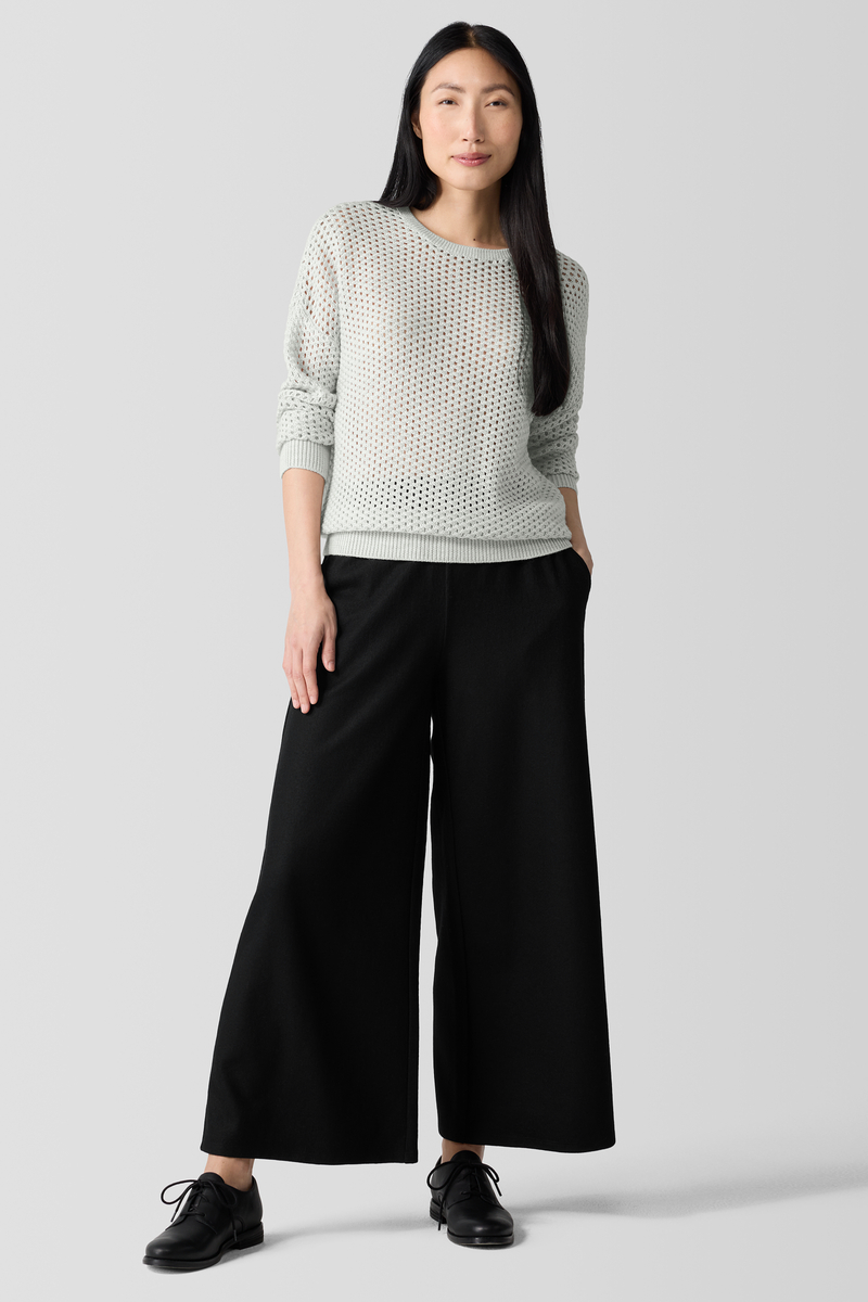 Sheer Knit Turtleneck Top - Eileen Fisher Outlet