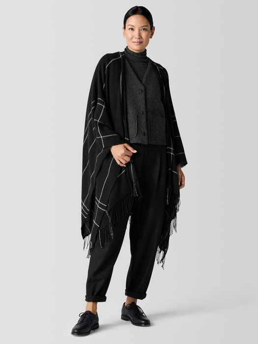 Wool Twill Graph Serape - Eileen Fisher Outlet