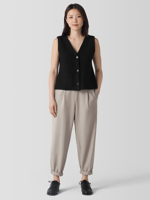 Felted Wool Jersey Lantern Pant in Regenerative Wool - Eileen Fisher Outlet