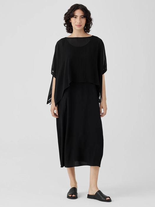 Sheer Silk Georgette Poncho - Eileen Fisher Outlet