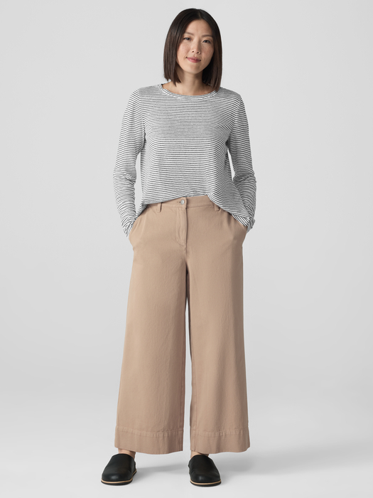 Garment-Dyed Utility Cotton Wide-Leg Pant - Eileen Fisher Outlet