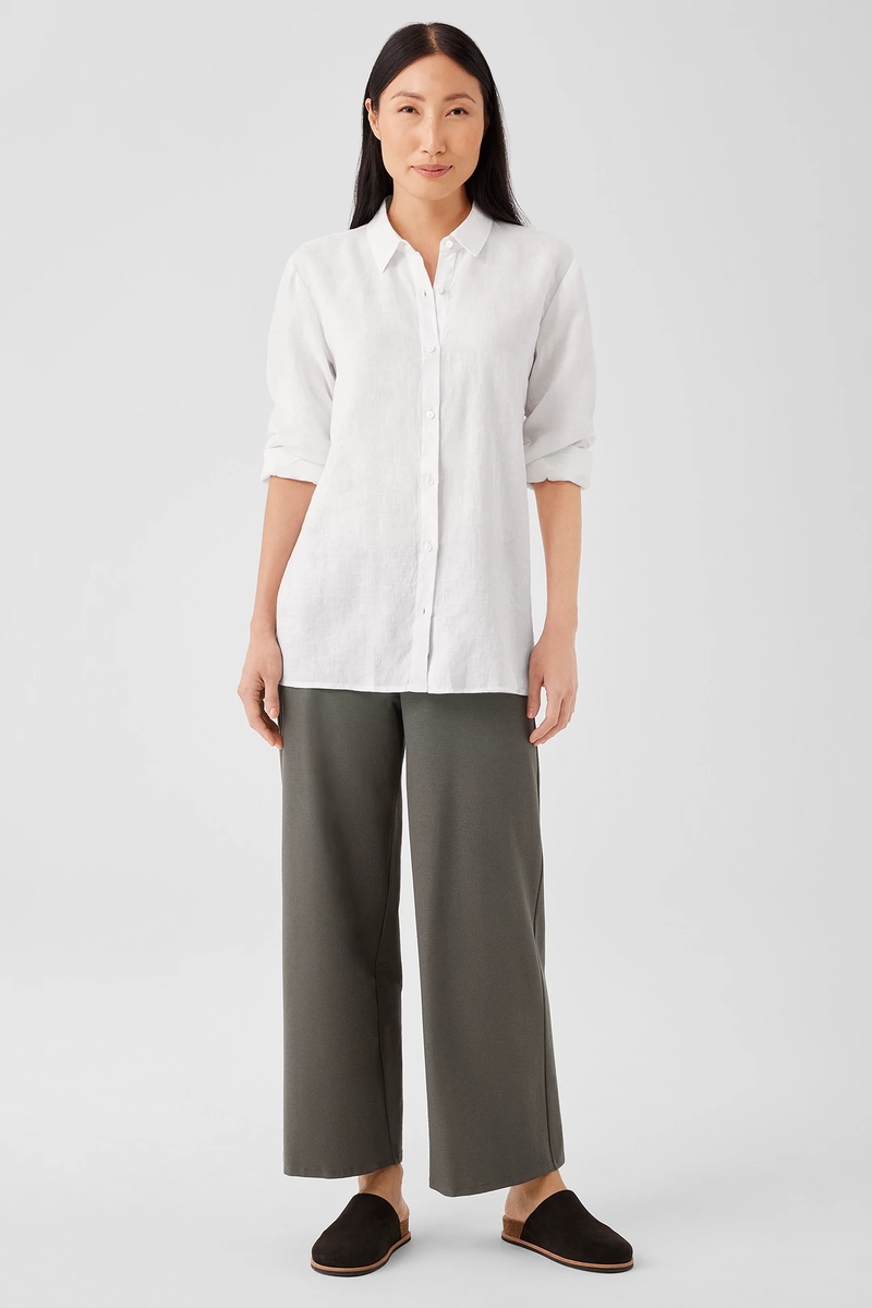 Stretch Silk Jersey Scoop Neck Top - Eileen Fisher Outlet