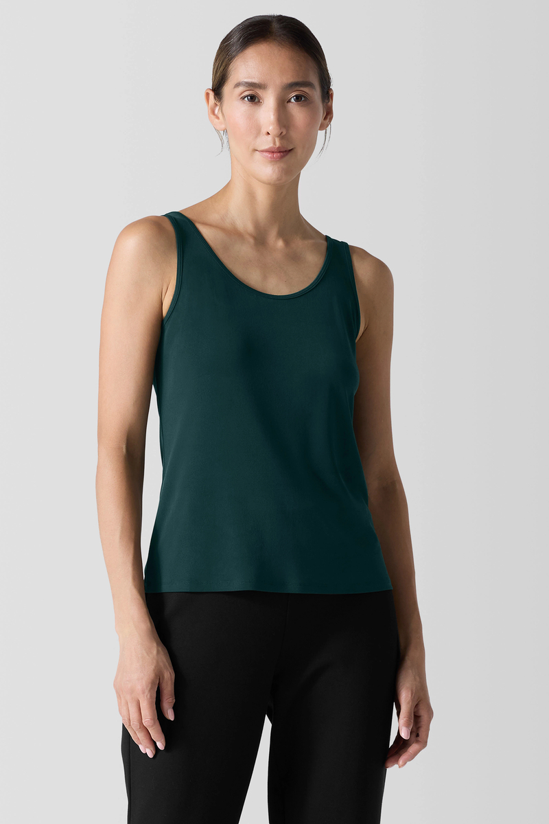 Crinkled Sheer Silk Georgette Classic Collar Shirt - Eileen Fisher Outlet