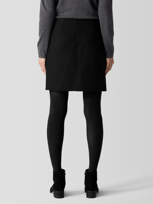 Felted Wool Jersey Mini Skirt in Regenerative Wool - Eileen Fisher Outlet