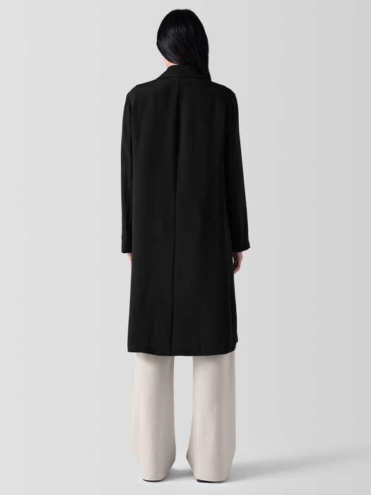 Silk Double Crepe Long Blazer - Eileen Fisher Outlet