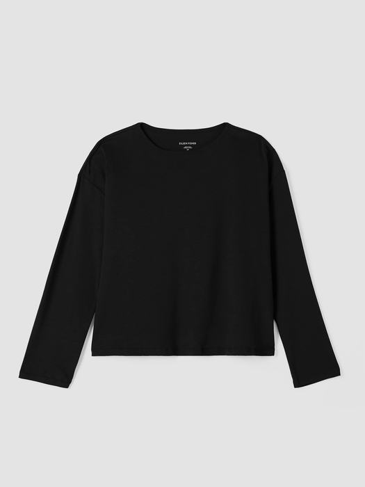 Organic Cotton Interlock Sleep Box-Top - Eileen Fisher Outlet