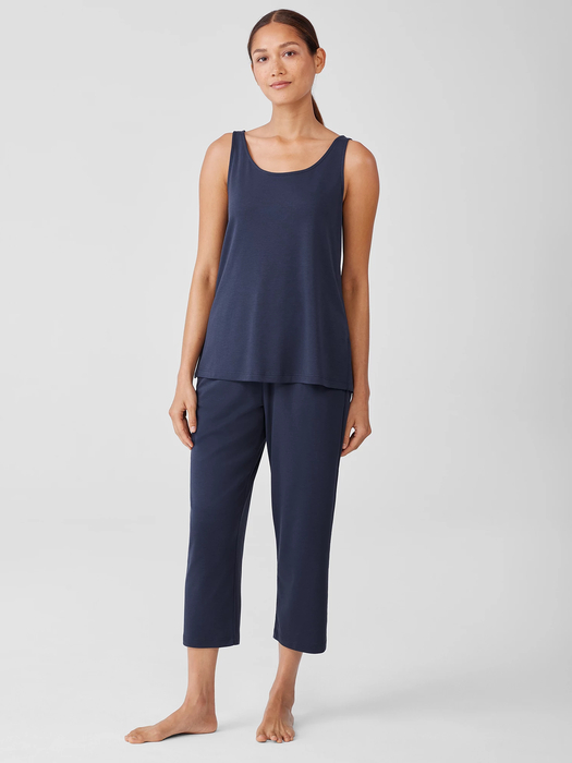 Organic Cotton Interlock Scoop Neck Sleep Tank - Eileen Fisher Outlet