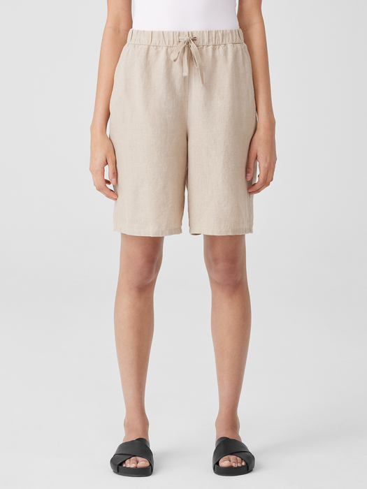 Organic Linen Shorts | Eileen Fisher Outlet - Eileen Fisher Outlet