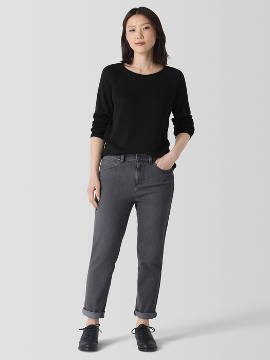 Organic Cotton Stretch Denim Slim Jean - Eileen Fisher Outlet