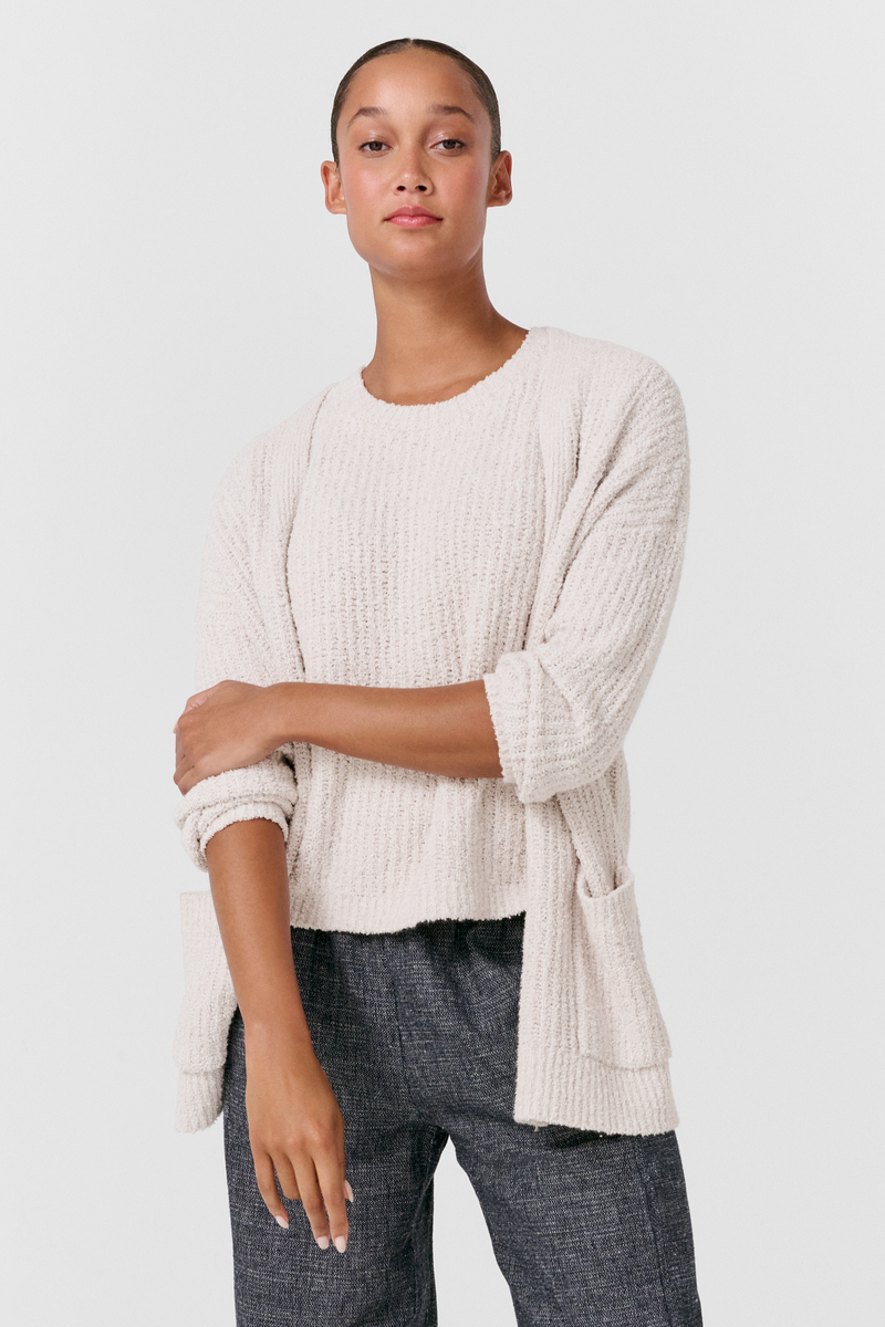 Stretch Jersey Knit Jewel Neck Dress - Eileen Fisher Outlet