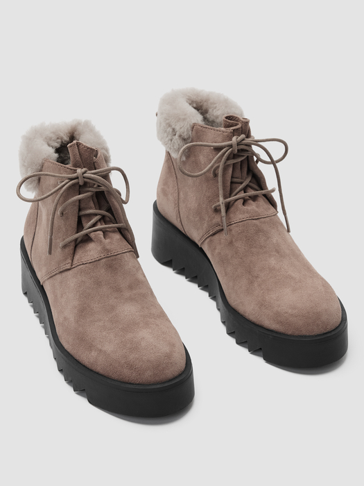 Kenille Sport Suede Wedge Bootie - Eileen Fisher Outlet