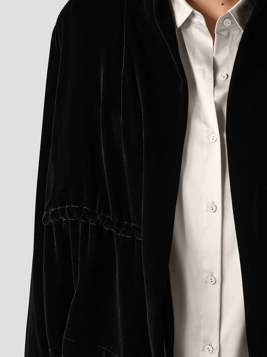 Velvet High Collar Jacket - Eileen Fisher Outlet