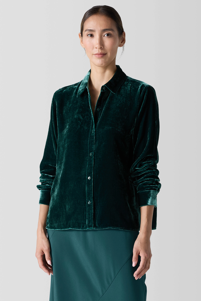 Silk Double Crepe Bias Skirt - Eileen Fisher Outlet