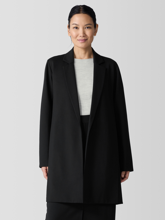 Washable Flex Ponte Long Blazer - Eileen Fisher Outlet