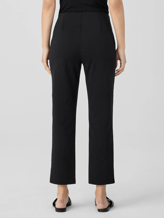 Cotton Blend Ponte Pant with Slits - Eileen Fisher Outlet