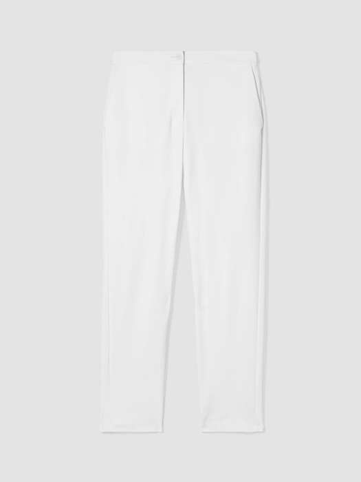 Cotton Blend Ponte High-Waisted Slim Pant - Eileen Fisher Outlet