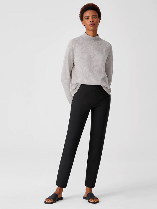 Washable Stretch Crepe High Waisted Pant - Eileen Fisher Outlet