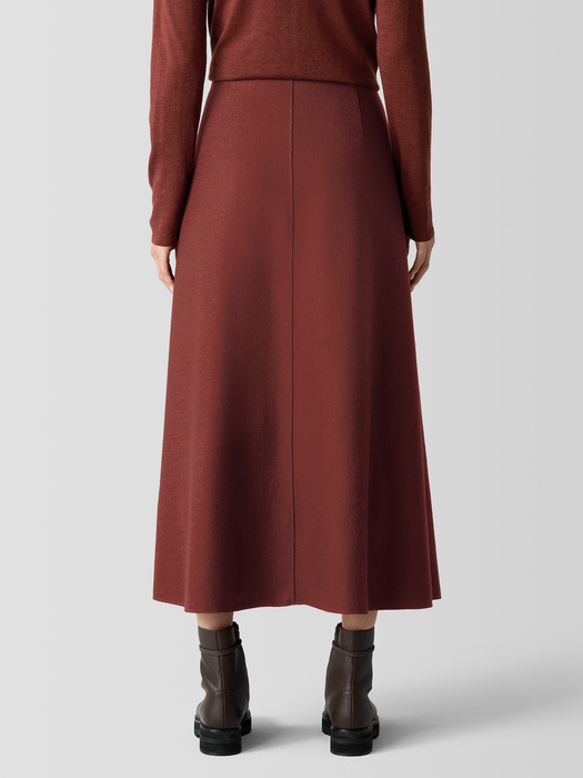 Felted Wool Jersey A-Line Skirt in Regenerative Wool - Eileen Fisher Outlet