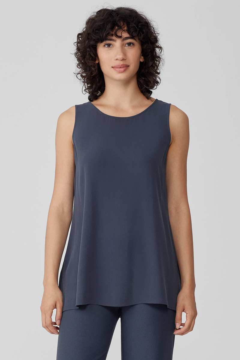 Silk Georgette Crepe Straight Pant - Eileen Fisher Outlet