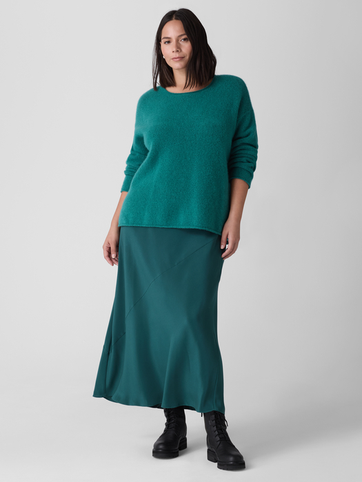 Cashmere Silk Bliss Crew Neck Top - Eileen Fisher Outlet