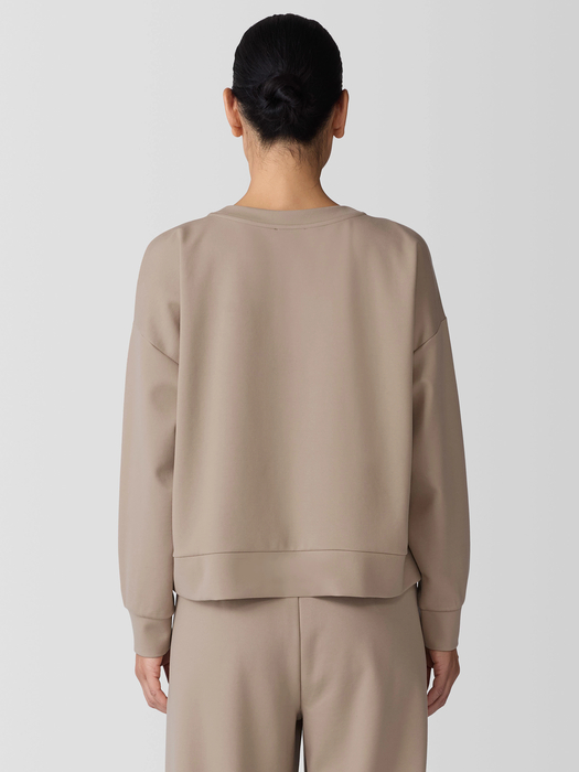 Lightweight Ponte Round Neck Top - Eileen Fisher Outlet