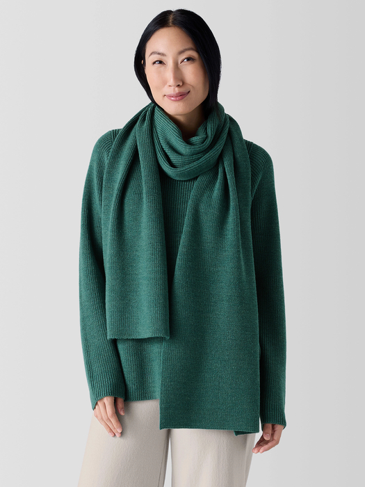 Merino Scarf in Regenerative Wool - Eileen Fisher Outlet