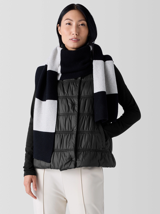 Cotton and Recycled Cashmere Scarf - Eileen Fisher Outlet