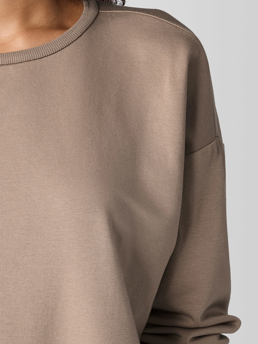 Cozy Brushed Terry Hug Box-Top - Eileen Fisher Outlet