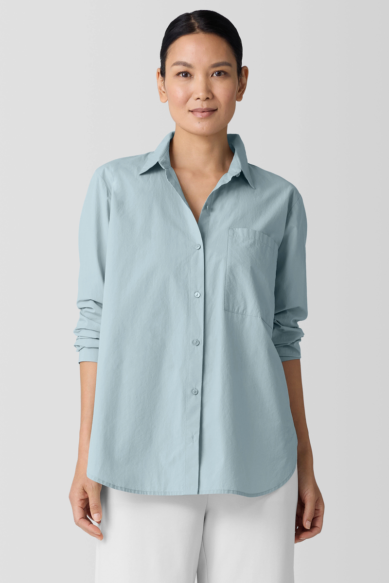 Light Cotton Nylon Trench Coat - Eileen Fisher Outlet